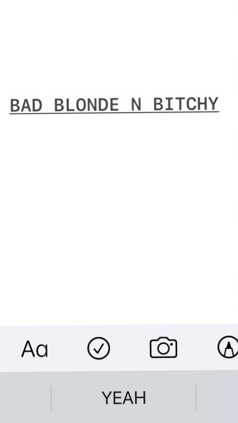 BAD BLONDE N BITCHY